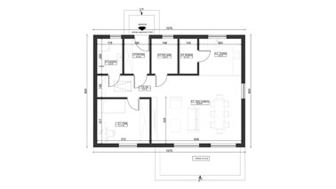 ERDOL 1 XL - Version Links (Wohnzimmer auf der linken Seite) - Grundriss Erdgeschoss