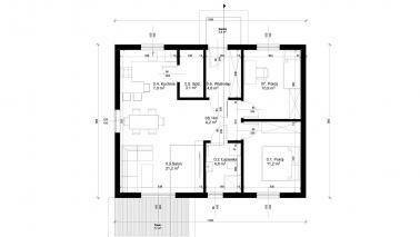 ERDOL 2 - Version Rechts (Wohnzimmer auf der rechten Seite) - Grundriss Erdgeschoss