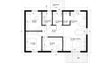 ERDOL 3 - Version Links (Wohnzimmer auf der linken Seite) - Grundriss Erdgeschoss