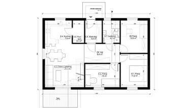 ERDOL 3 - Version Rechts (Wohnzimmer auf der rechten Seite) - Grundriss Erdgeschoss