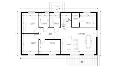 ERDOL 3 XL - Version Links (Wohnzimmer auf der linken Seite) - Grundriss Erdgeschoss