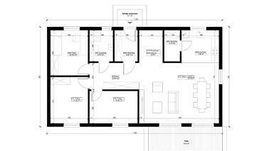 ERDOL 3 XL - Version Links (Wohnzimmer auf der linken Seite) - Grundriss Erdgeschoss