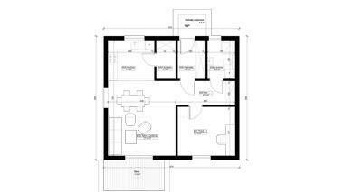 ERDOL 1 - Version Rechts (Wohnzimmer auf der rechten Seite) - Grundriss Erdgeschoss