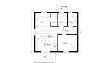 ERDOL 1 - Version Rechts (Wohnzimmer auf der rechten Seite) - Grundriss Erdgeschoss